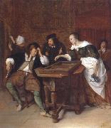 The Tric-trac players Jan Steen